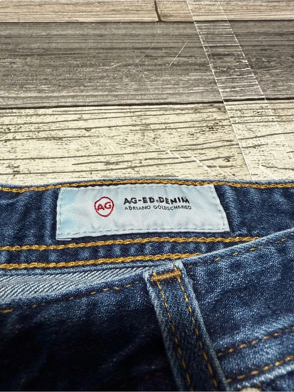 AG The Graduate Tailored Leg Jeans 32R Blue (Inseam 29.5) Cotton Lyocell Blend